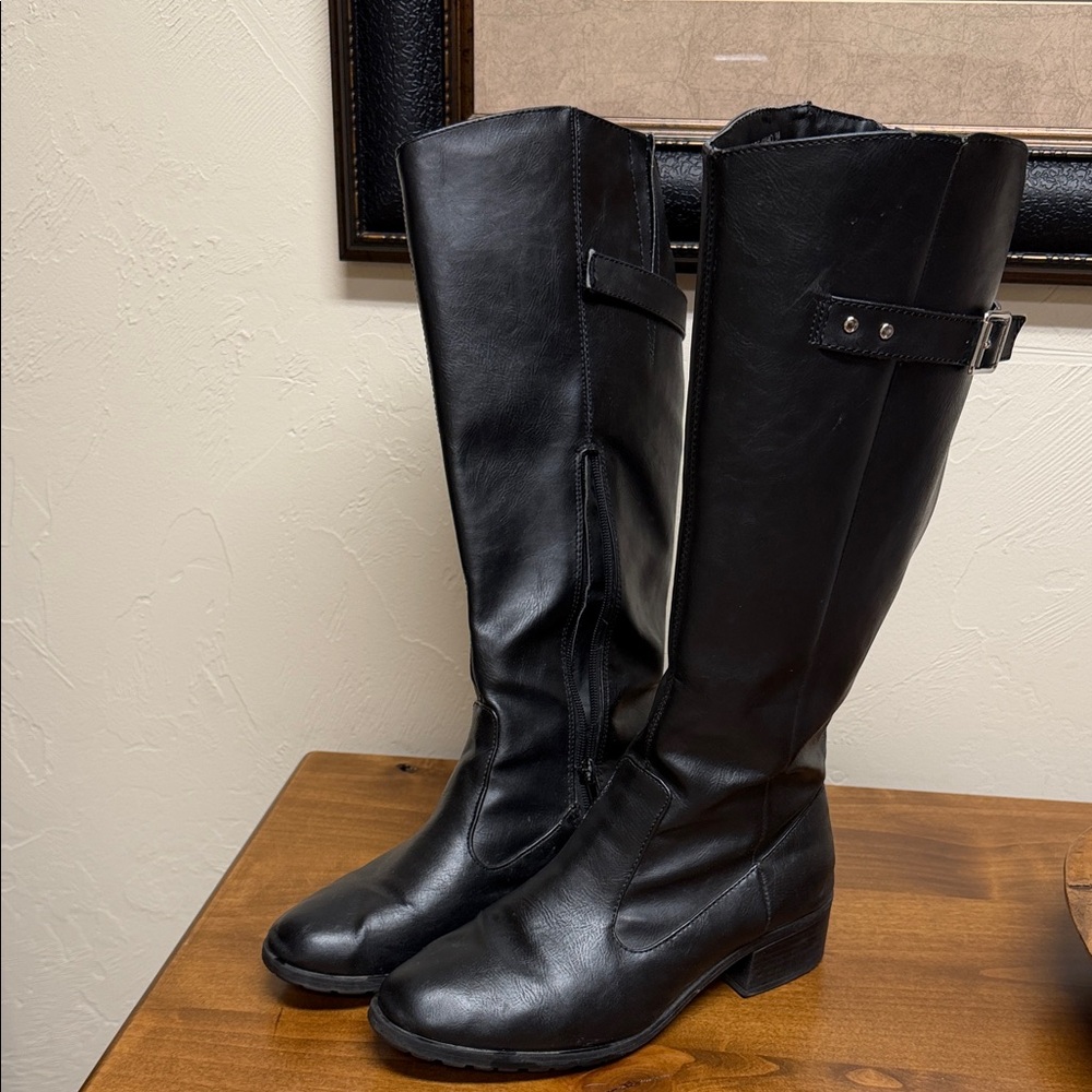 Women's Black Tall Riding Boots